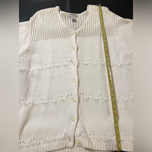 VINTAGE Rena Rowan For SAVILLE Women’s 3X Crotchet Top RAMIE FABRIC - Picture 9 of 10